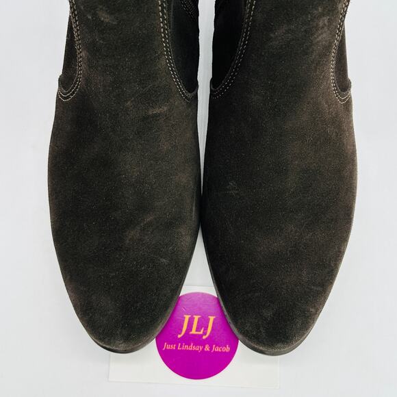 La Canadienne Women's Sophie Espresso Waterproof Suede Ankle Boots Size 5.5 - Picture 4 of 11